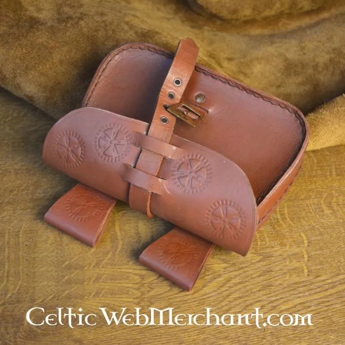 Leonardo Carbone Bruinleren Tasje Zonnewiel - Afbeelding 3