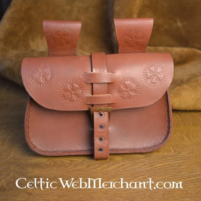 Leonardo Carbone Bruinleren Tasje Zonnewiel