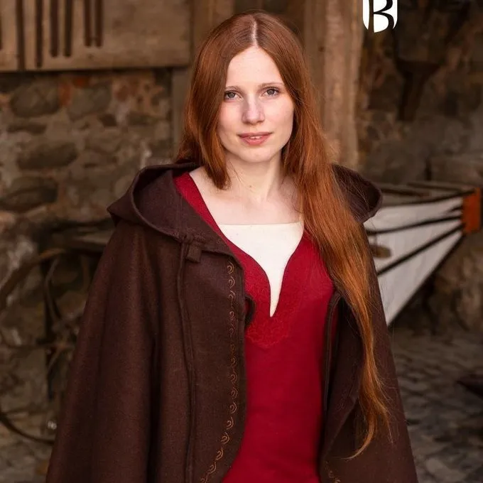 Burgschneider Cape Affra Wol, Bruin - Afbeelding 2