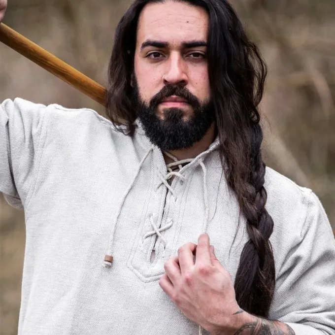 Leonardo Carbone Dik Katoenen Hemd, Grijs - Afbeelding 3