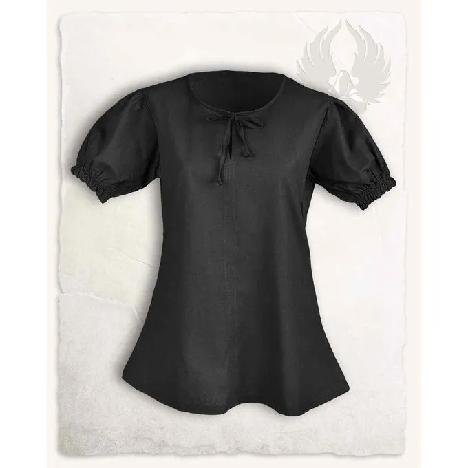 Mytholon Elisa Piraten Blouse, Zwart - Afbeelding 2