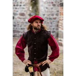 Leonardo Carbone Fluwelen Baret, Rood