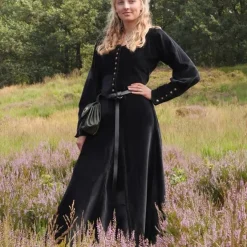 Fluwelen Cotehardie Christina, Zwart