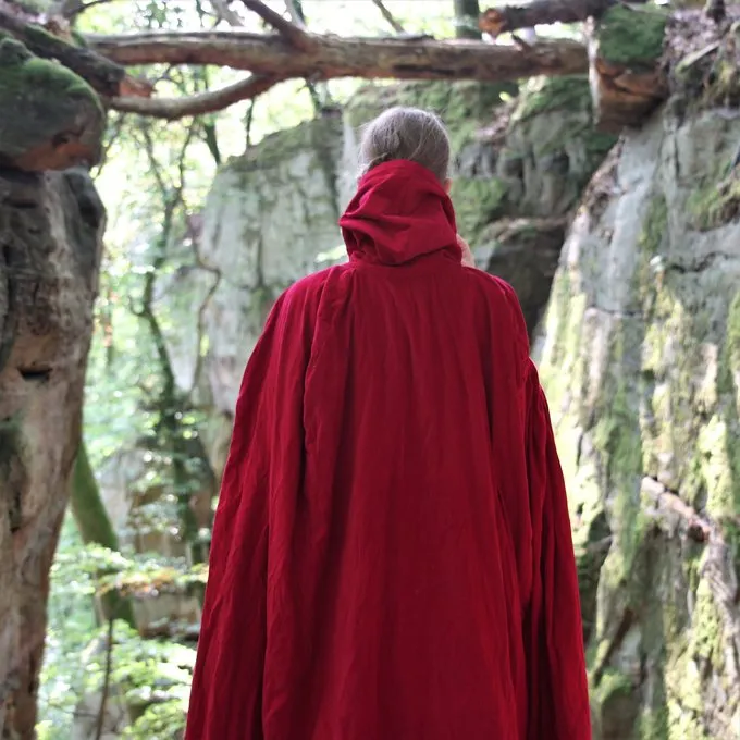 Leonardo Carbone Fluwelen Mantel Ilja, Rood - Afbeelding 6