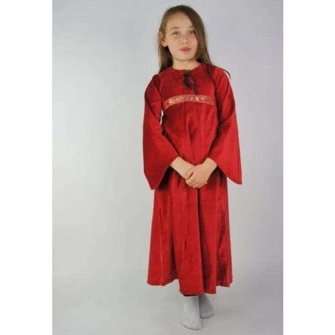 Leonardo Carbone Fluwelen Meisjesjurk Ariane Rood - Afbeelding 2