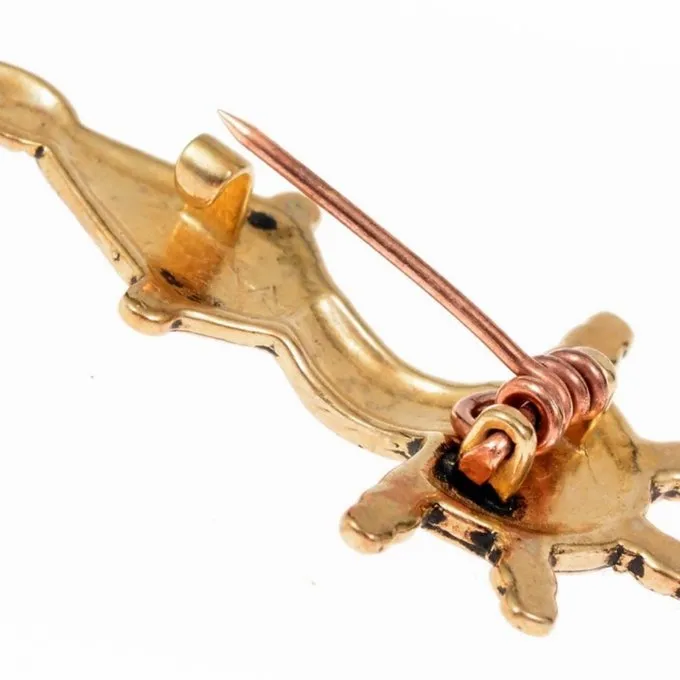 Germaanse Fibula Type Hahnheim,verzilverd - Afbeelding 2