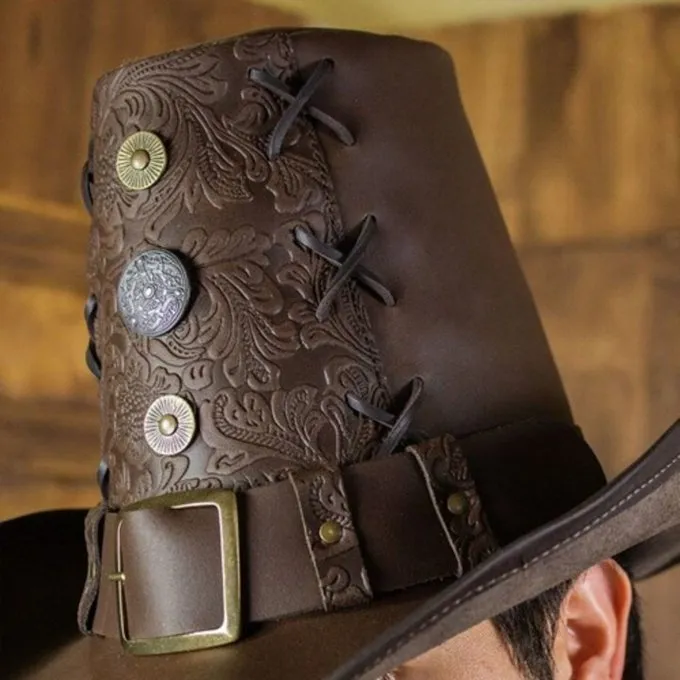 Rawblade Johann Witch Hunter Hoed, Deluxe, Bruin - Afbeelding 2