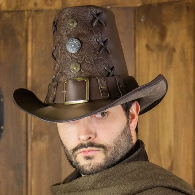 Rawblade Johann Witch Hunter Hoed, Deluxe, Bruin - Afbeelding 3