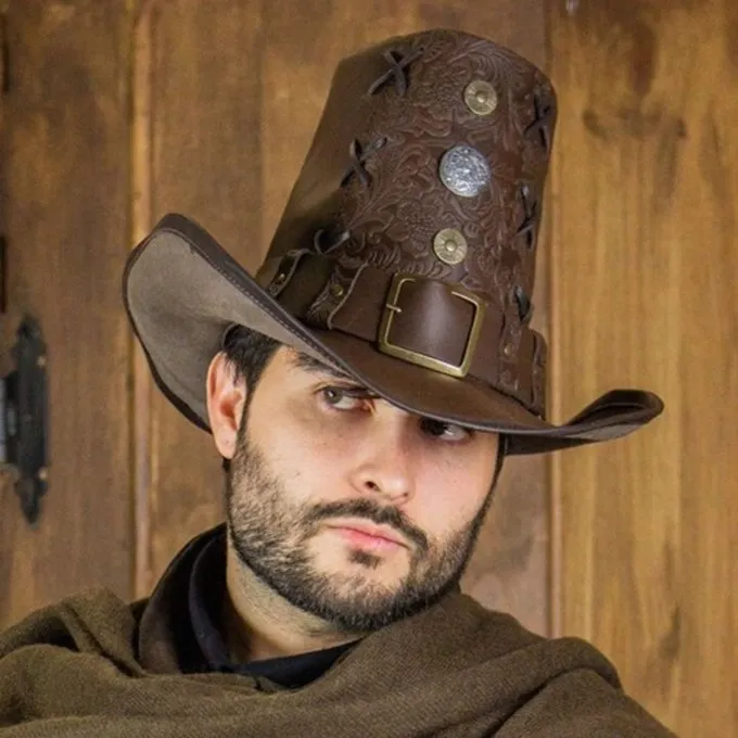Rawblade Johann Witch Hunter Hoed, Deluxe, Bruin - Afbeelding 6