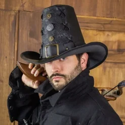 Rawblade Johann Witch Hunter Hoed, Deluxe, Zwart