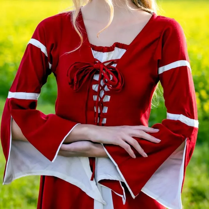 Leonardo Carbone Jurk Eleanora Rood-wit - Afbeelding 3