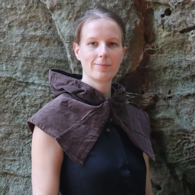 Leonardo Carbone Kaproen Met Kraag, Bruin - Afbeelding 2