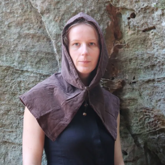 Leonardo Carbone Kaproen Met Kraag, Bruin - Afbeelding 4