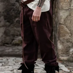 Leonardo Carbone Katoenen Broek, Donkerbruin