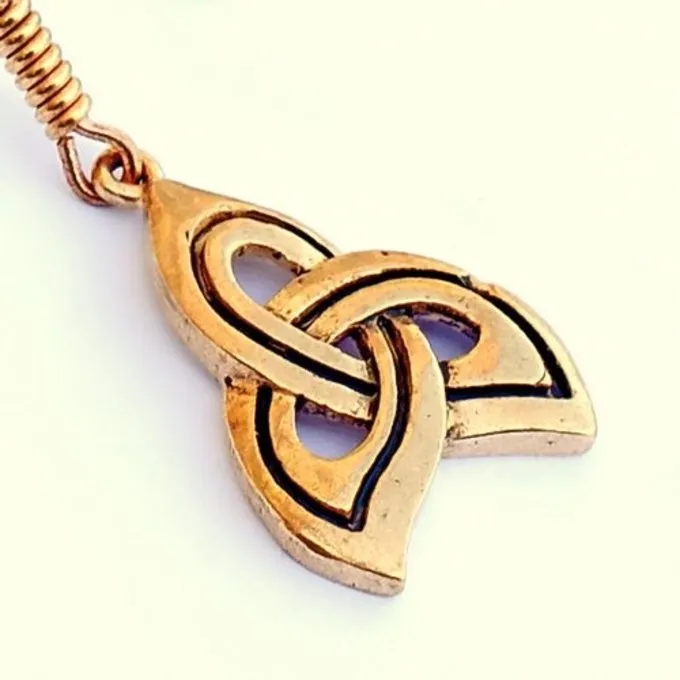 Keltische Oorbellen Triskelion, Brons - Afbeelding 2