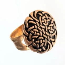 Keltische Ring Met Knoopmotief, Brons