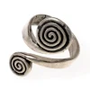 Keltische Ring Met Spiralen, Verzilverd