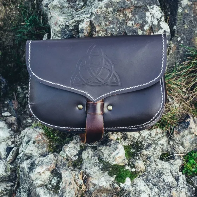Leonardo Carbone Keltische Tas Triquetra, Bruin