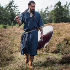 Leonardo Carbone Keltische Tuniek, Korte Mouwen, Blauw