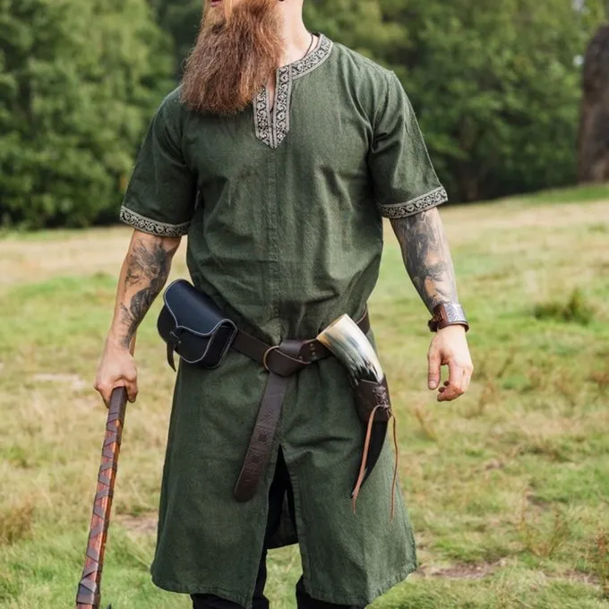 Leonardo Carbone Keltische Tuniek, Korte Mouwen, Groen - Afbeelding 3