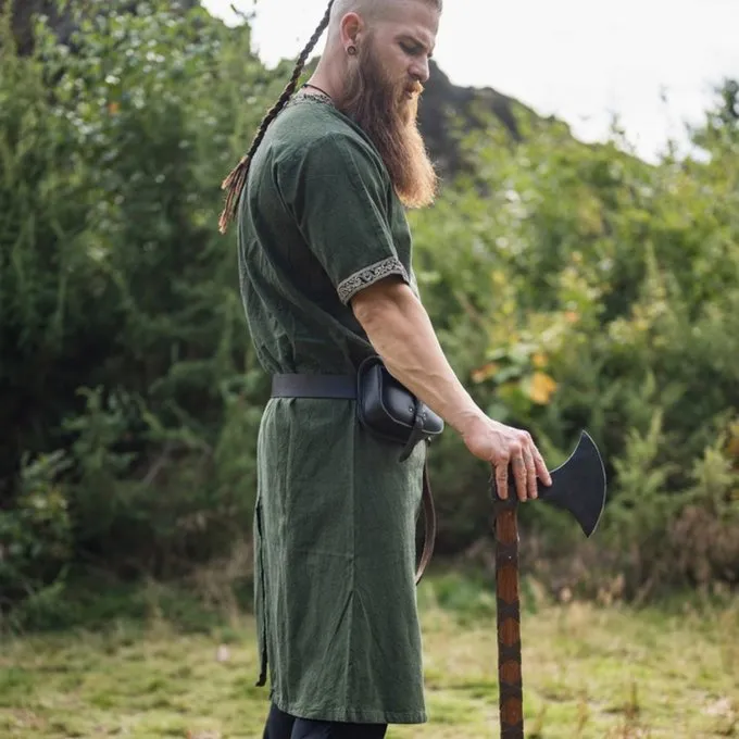 Leonardo Carbone Keltische Tuniek, Korte Mouwen, Groen - Afbeelding 4