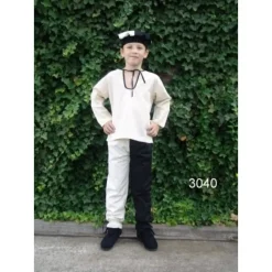 Leonardo Carbone Kinderhemd Peter Wit-zwart