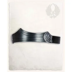 Mytholon Leren Kroon Isidor, Versierd, Zwart