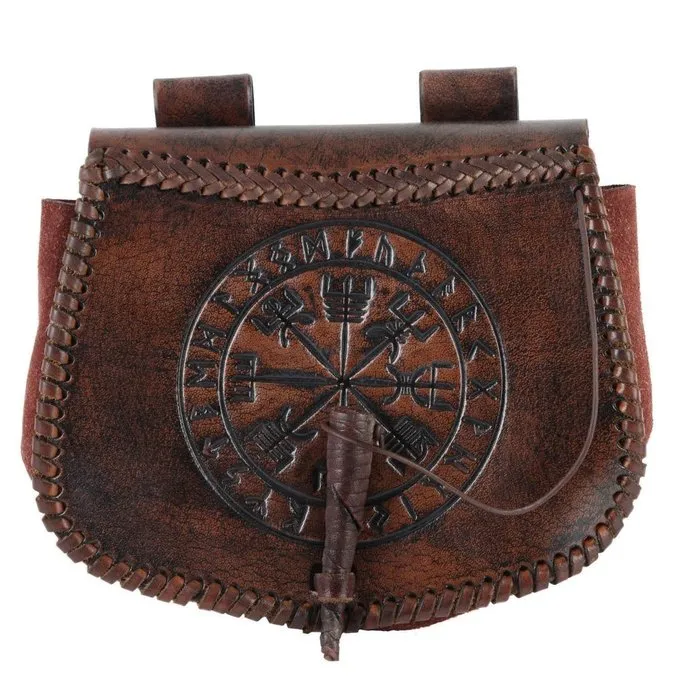Deepeeka Leren Tas Met Vegvisir - Afbeelding 3