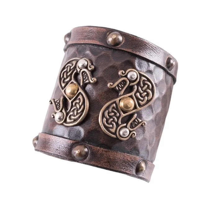 Deepeeka Leren Vikingarmband Met Draken