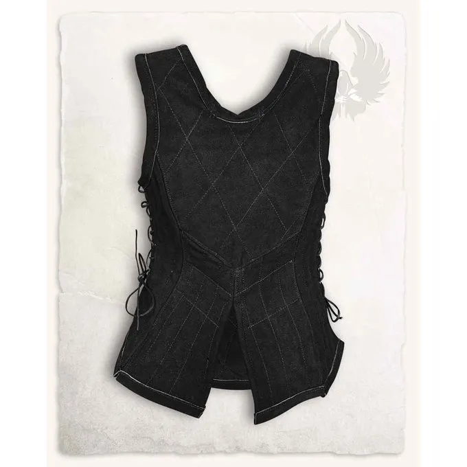 Mytholon Lucy Leren Korset Top, Zwart - Afbeelding 5