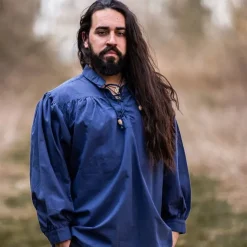 Leonardo Carbone Middeleeuws Hemd, Blauw