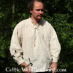 Leonardo Carbone Middeleeuws Hemd, Crème