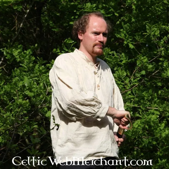 Leonardo Carbone Middeleeuws Hemd, Crème - Afbeelding 5