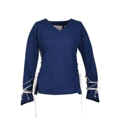 Middeleeuwse Blouse Aubrey, Blauw