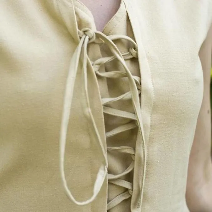 Epic Armoury Middeleeuwse Jurk Elaine, Beige - Afbeelding 4