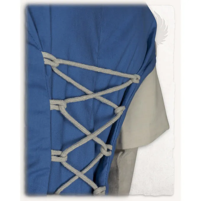 Mytholon Middeleeuwse Jurk Elodie, Licht Blauw/creme - Afbeelding 3