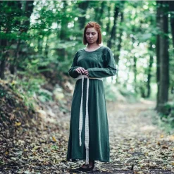 Leonardo Carbone Middeleeuwse Jurk Emma, Olijfgroen