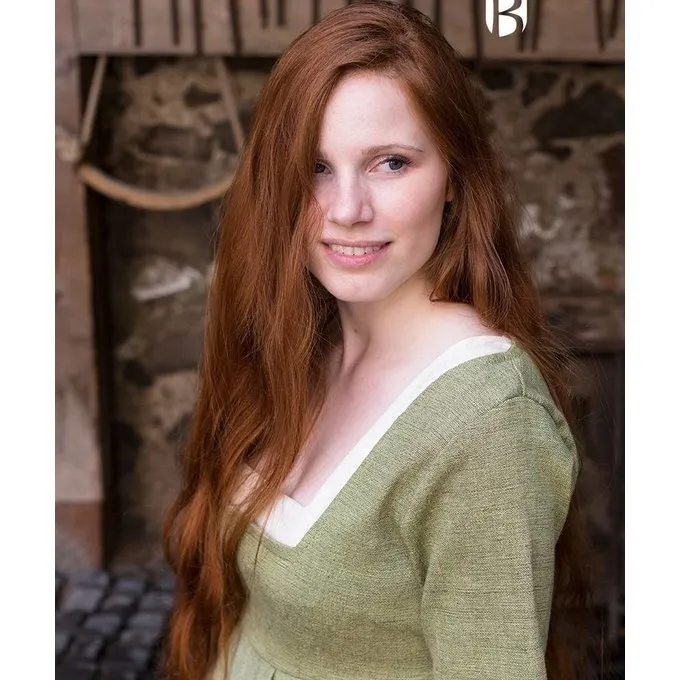 Burgschneider Middeleeuwse Jurk Frideswinde Groen - Afbeelding 3