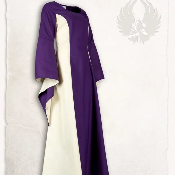 Mytholon Middeleeuwse Jurk Stella, Lila-creme - Afbeelding 2