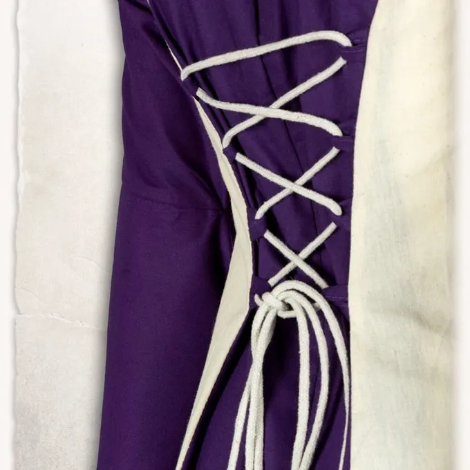 Mytholon Middeleeuwse Jurk Stella, Lila-creme - Afbeelding 3