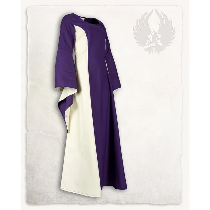 Mytholon Middeleeuwse Jurk Stella, Lila-creme - Afbeelding 6