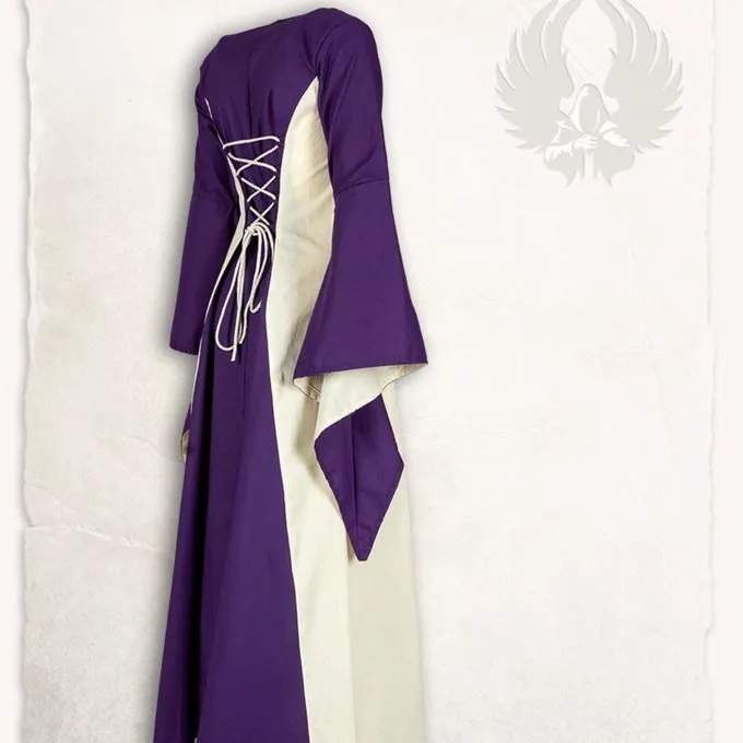 Mytholon Middeleeuwse Jurk Stella, Lila-creme