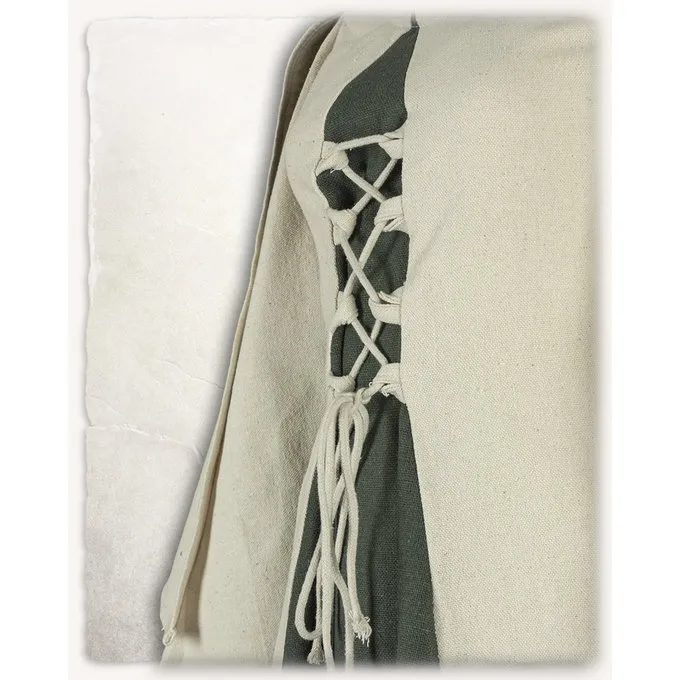 Mytholon Middeleeuwse Meisjesjurk Kirian, Creme/groen - Afbeelding 2