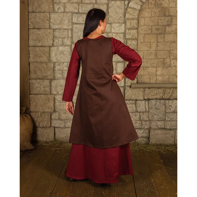 Mytholon Middeleeuwse Overjurk Leandra, Bruin - Afbeelding 2