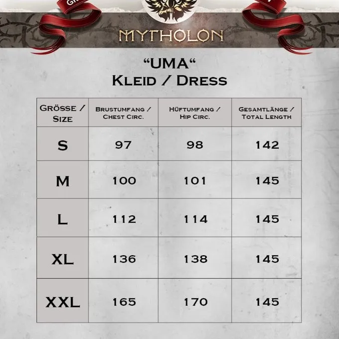 Mytholon Middeleeuwse Surcot Uma, Bruin - Afbeelding 4