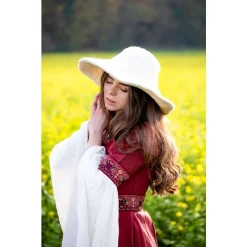 Leonardo Carbone Middeleeuwse Vilt Hoed, Naturel