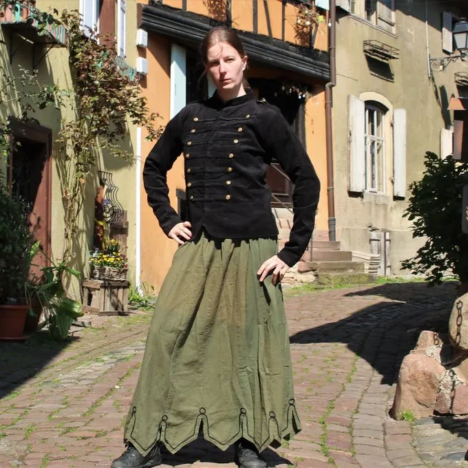 Leonardo Carbone Militair Jasje Emily Zwart - Afbeelding 2