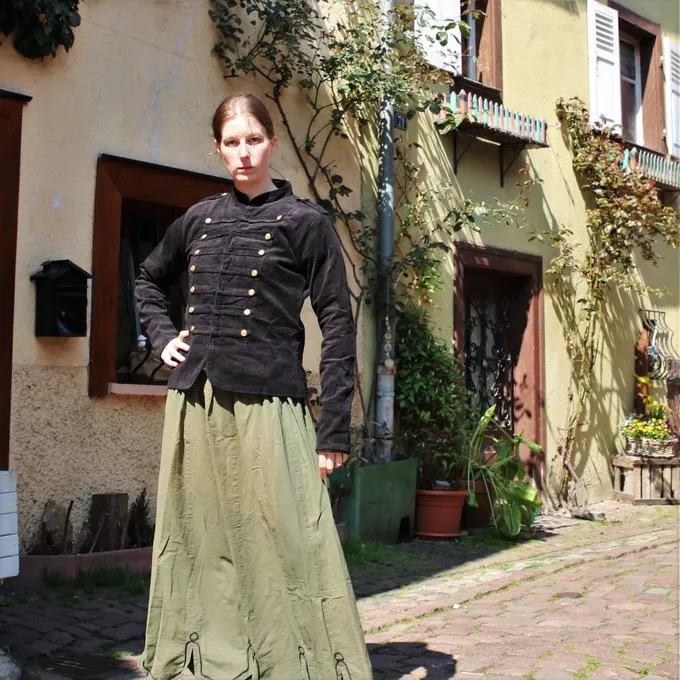 Leonardo Carbone Militair Jasje Emily Zwart - Afbeelding 3