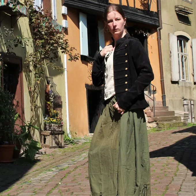 Leonardo Carbone Militair Jasje Emily Zwart - Afbeelding 6