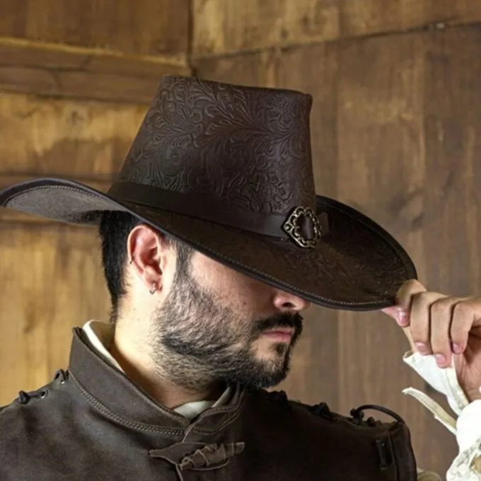 Rawblade Musketier Hoed De La Croix, Deluxe, Bruin - Afbeelding 2